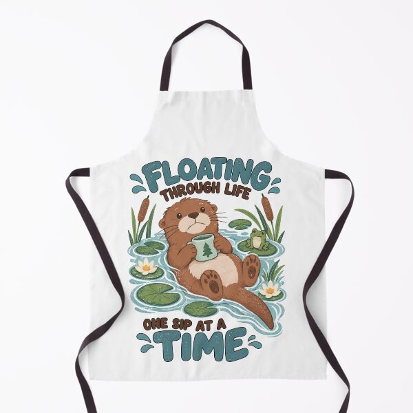Item preview, Floating Through Life Cute Otter designed and sold by TeeARTHY.