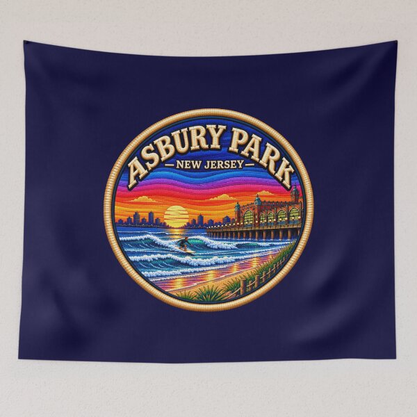 Item preview, Asbury Park New Jersey Beach Sunset designed and sold by Swanny's Custom T-shirt and Gift Designs.