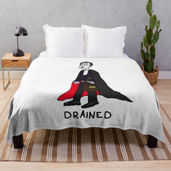 Item preview, Drained Vampire Sticker | Funny Office Work Burnout Vampire Pun designed and sold by MyxaART.