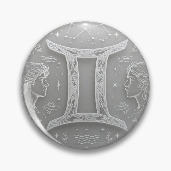 Item preview, Luxury Celestial Gemini Zodiac Sign Sigil Art designed and sold by  One City Two Children Studio.