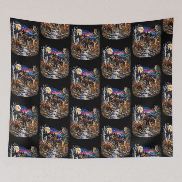 Item preview, Moonlit Forest Moose Bear and Deer designed and sold by TeeARTHY.