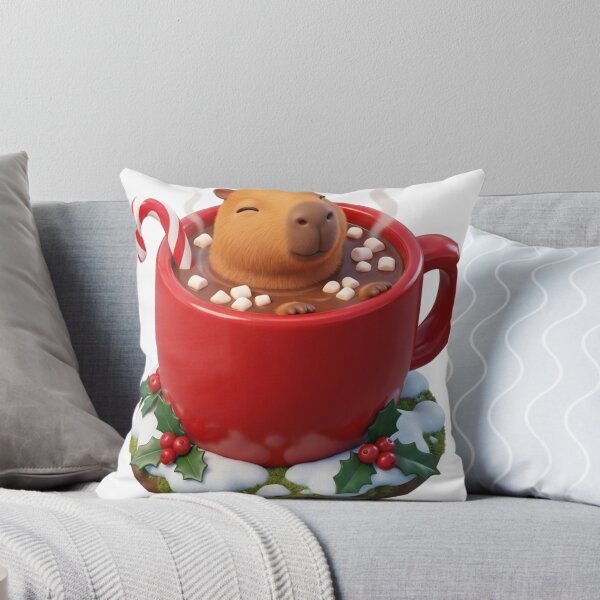 Item preview, Capybara Hot Cocoa Bath Cozy Christmas designed and sold by Thanat Pattern Studio.