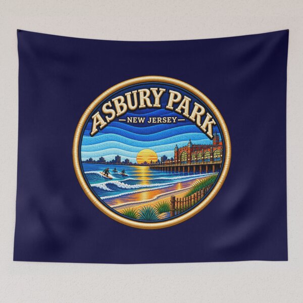 Item preview, Asbury Park New Jersey Beach Sunset designed and sold by Swanny's Custom T-shirt and Gift Designs.