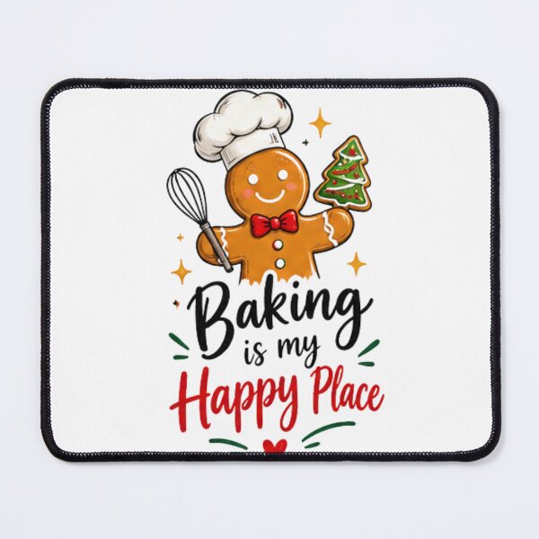 Item preview, Baking Is My Happy Place Christmas Baking Quote Design designed and sold by FuzionRaptor.