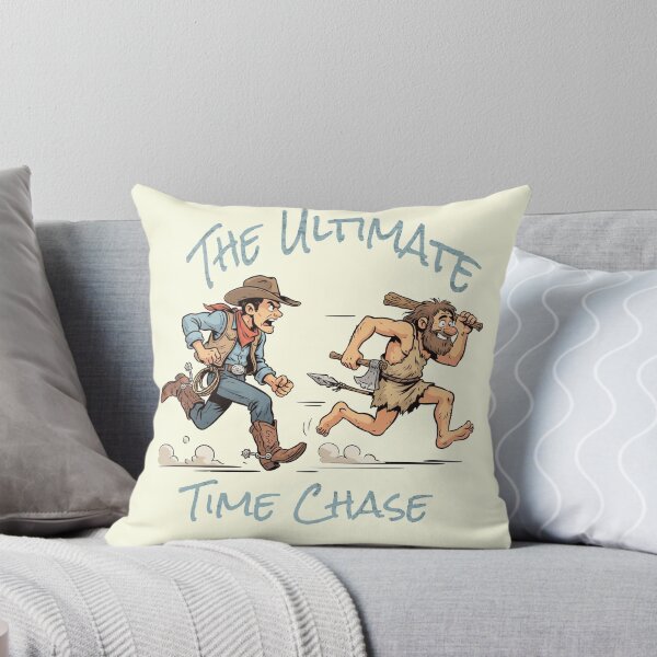 Item preview, The Ultimate Time Chase - Cowboy vs Caveman Retro Graphic T-Shirt designed and sold by Grxcreation.