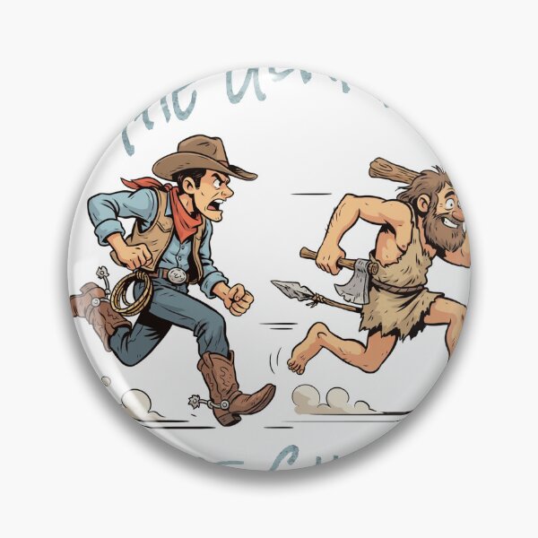 Item preview, The Ultimate Time Chase - Cowboy vs Caveman Retro Graphic T-Shirt designed and sold by Grxcreation.