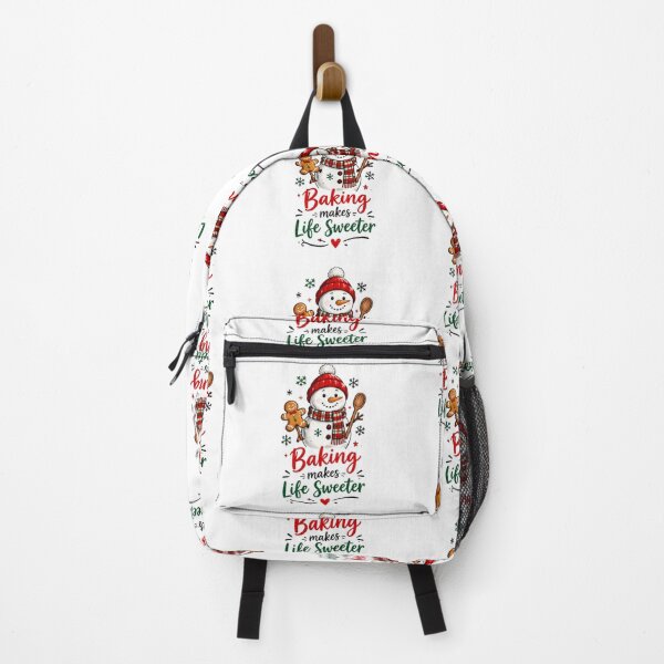 Item preview, Baking Makes Life Sweeter Snowman Christmas Baking Quote designed and sold by FuzionRaptor.