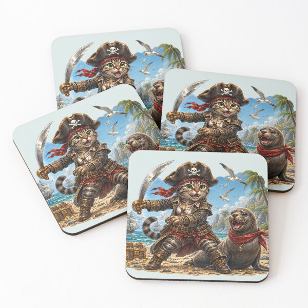 Item preview, Pirate Cat Moxie and Her Sea Lion Adventure designed and sold by Moxie-Cat-Universe.