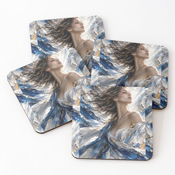 Item preview, Luminous Kintsugi Indigo Goddess designed and sold by KINTSUGI-LUMI.