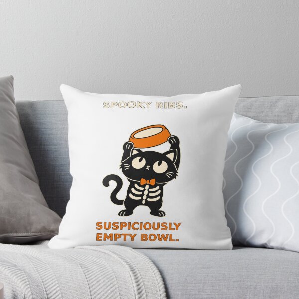 Item preview, Skeleton cat claims dinner by showing empty plate designed and sold by Honu2025.