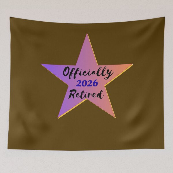 Item preview, Officially Retired 2026 Retro Star Retirement Party Gift Design designed and sold by Evelashop.