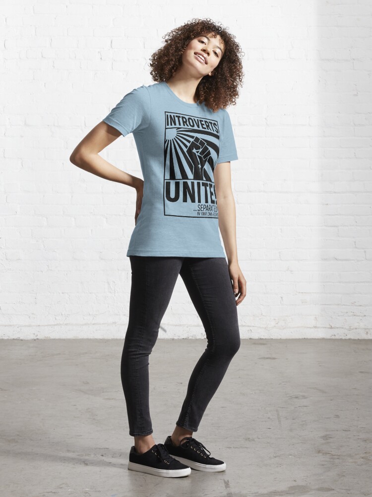 Thumbnail 4 von 7, Essential T-Shirt, Introverts unite! designt und verkauft von dynamitfrosch.