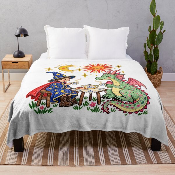 Item preview, Whimsical Dragon Tea Party Shirt, Cute Fantasy Art designed and sold by LandFinStudio.