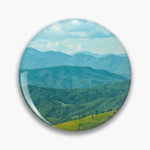 Item preview, Blue Distance — Mountain Ranges Beyond the Highland Farms, Thailand designed and sold by Jomsunshine.