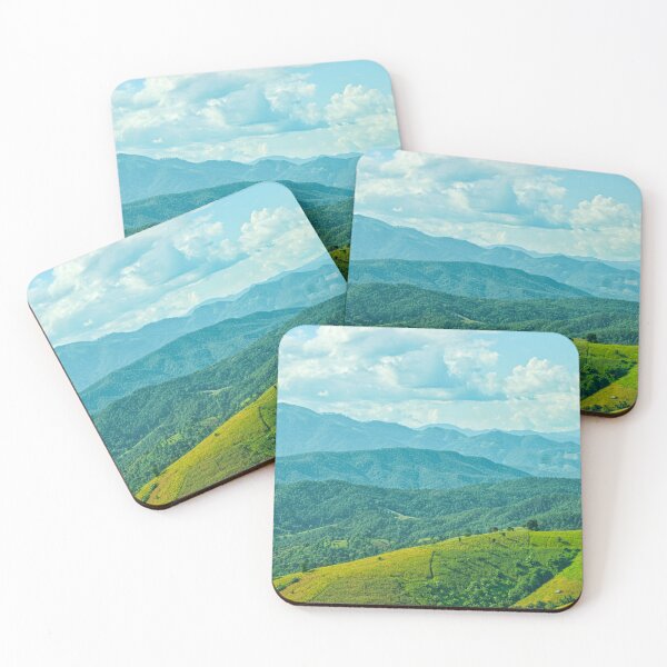 Item preview, Blue Distance — Mountain Ranges Beyond the Highland Farms, Thailand designed and sold by Jomsunshine.