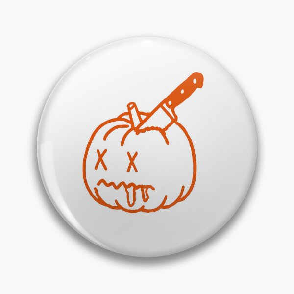 Item preview, Stabbed Pumpkin Halloween Design with Knife and X Eyes designed and sold by peterdesigns.