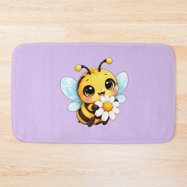Item preview, Cute Kawaii Bee with Daisy – Adorable Bumblebee designed and sold by MushArtist.