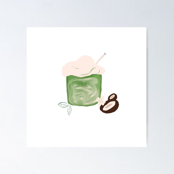Item preview, Coconut Matcha latte  designed and sold by Drivendee.