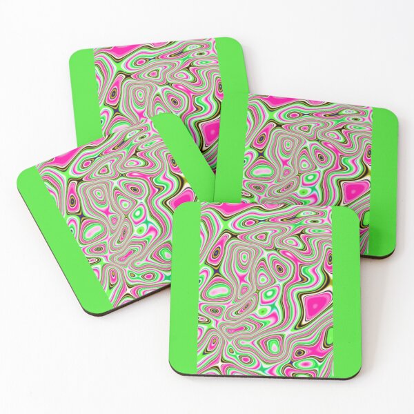 Item preview, Neon Liquid Maze Abstract Pattern designed and sold by Dew Drop Designs.