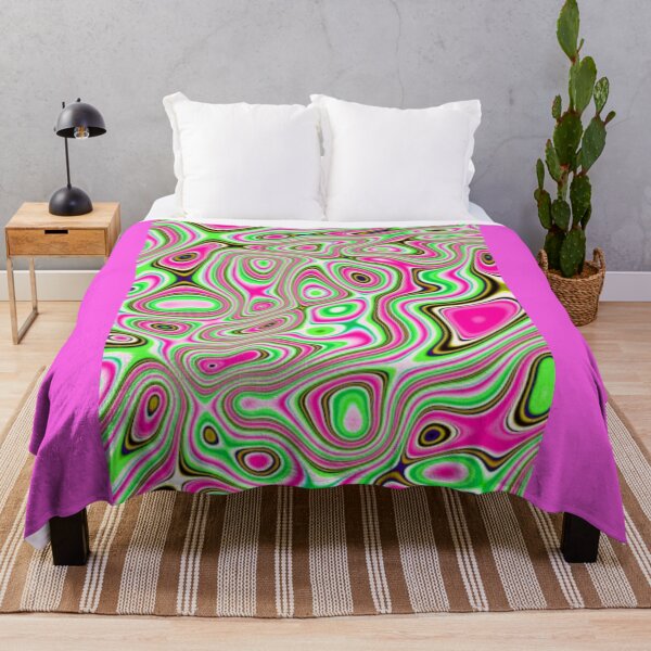 Item preview, Neon Liquid Maze Abstract Pattern designed and sold by Dew Drop Designs.