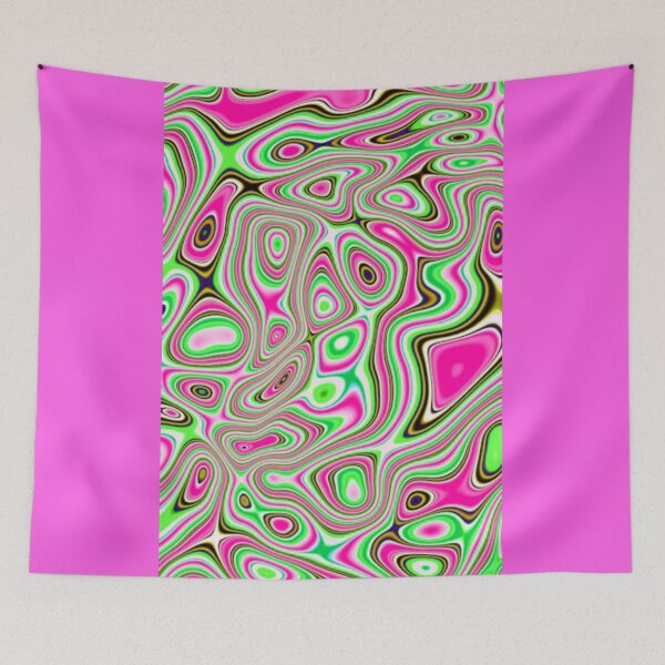 Item preview, Neon Liquid Maze Abstract Pattern designed and sold by Dew Drop Designs.