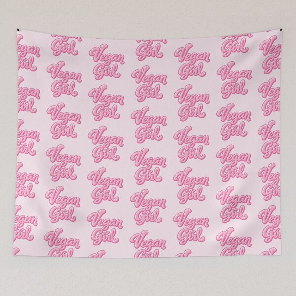Item preview, Vegan Girl in Pink Barbie Font designed and sold by Danielle Official.