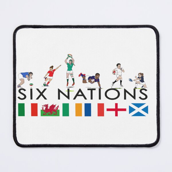 Item preview, Six Nations women's rugby teams designed and sold by dizzycatbiz.