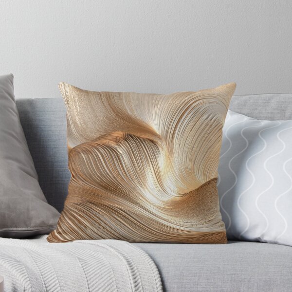 Item preview, Minimalist Abstract Gold Waves – Luxurious Metallic Fluid Art designed and sold by MargaretWiktor.