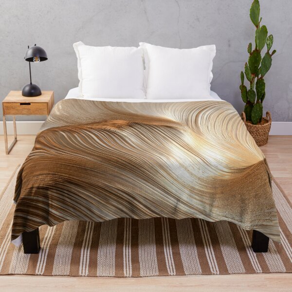 Item preview, Minimalist Abstract Gold Waves – Luxurious Metallic Fluid Art designed and sold by MargaretWiktor.