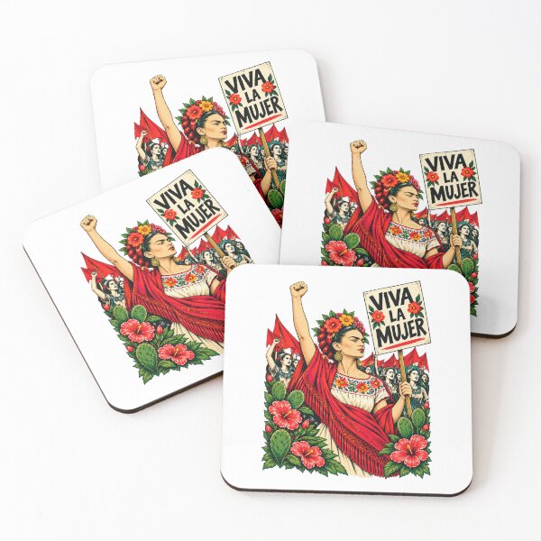 Item preview, Frida kahlo  Viva La Mujer Feminist Floral Art designed and sold by TeeARTHY.
