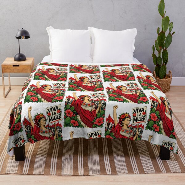 Item preview, Frida kahlo  Viva La Mujer Feminist Floral Art designed and sold by TeeARTHY.