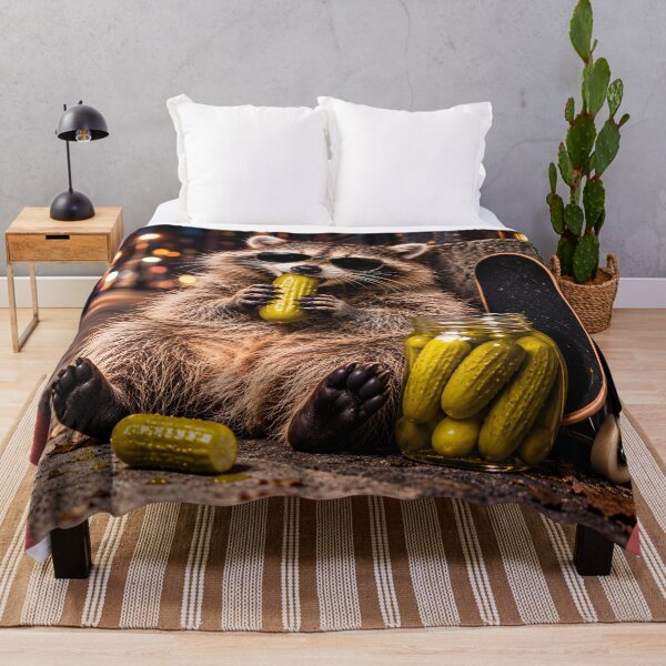 Item preview, Raccoon Eating Pickles designed and sold by Clothes With Smiling Animals Walt Gral.