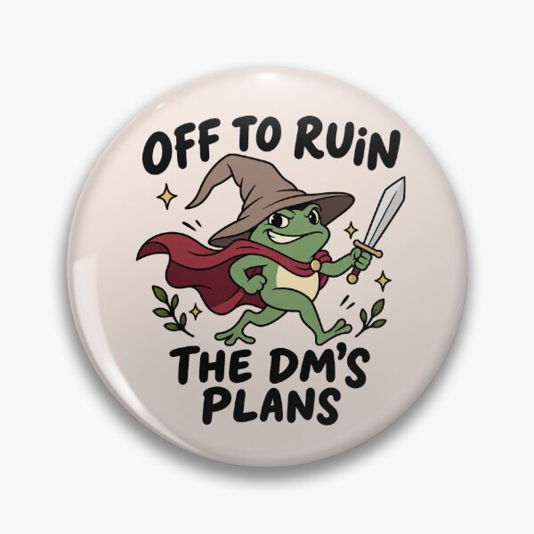Item preview, Off to Ruin the DM's Plans, Funny Tabletop RPG Humor, Frog Wizard, Fantasy Adventure designed and sold by Quiajia.