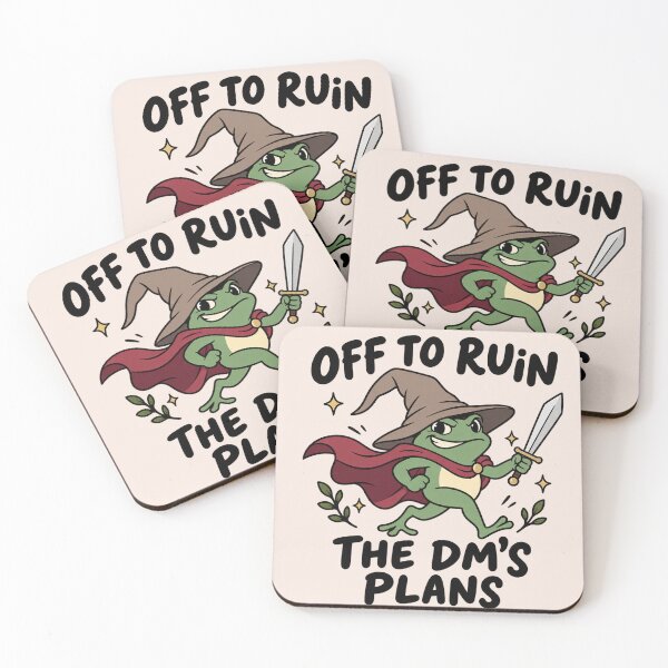 Item preview, Off to Ruin the DM's Plans, Funny Tabletop RPG Humor, Frog Wizard, Fantasy Adventure designed and sold by Quiajia.