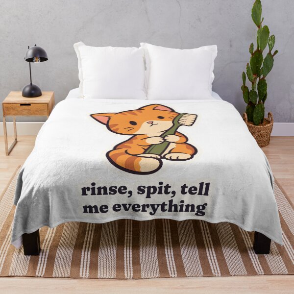 Item preview, Orange Cat Hygienist Rinse Spit Tell Me Everything designed and sold by OuqCreations.