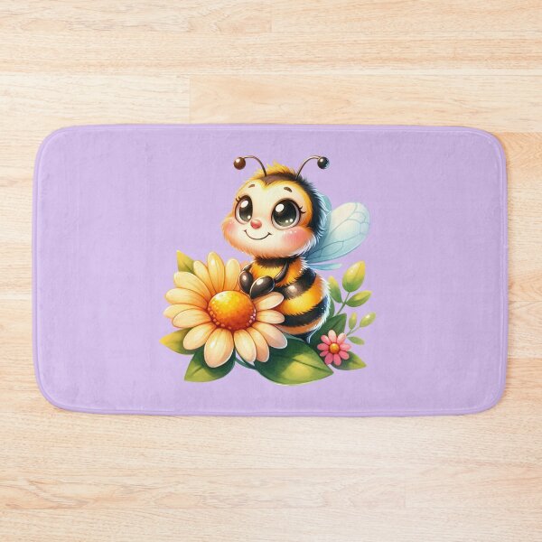 Item preview, Cute Kawaii Bee with Daisy – Adorable Bumblebee designed and sold by MushArtist.