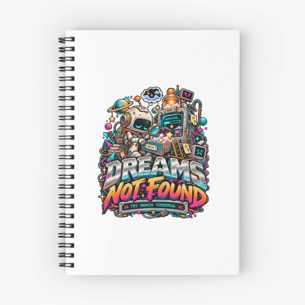 Item preview, Dreams Not Found – Funny Robot Searching for Dreams Cyberpunk designed and sold by NarpLTD.
