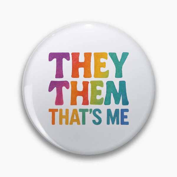 Item preview, They Them That’s Me Nonbinary Pride Rainbow Letters designed and sold by Madeline Binder Art & Design.