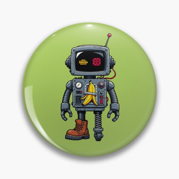 Item preview,  Banana Powered Retro Robot designed and sold by Bleepo Official .
