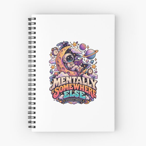 Item preview, Mentally Somewhere Else – Cute Cosmic Astronaut Retro Space designed and sold by NarpLTD.