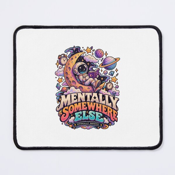 Item preview, Mentally Somewhere Else – Cute Cosmic Astronaut Retro Space designed and sold by NarpLTD.