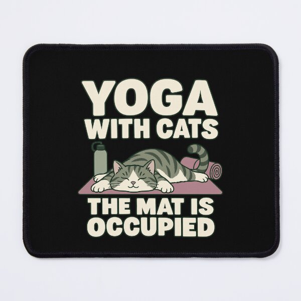 Item preview, Yoga Cat Lover Cat Mom Home Practice Yoga Mat designed and sold by AndreasMei.