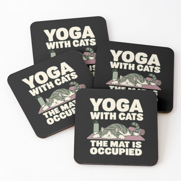 Item preview, Yoga Cat Lover Cat Mom Home Practice Yoga Mat designed and sold by AndreasMei.