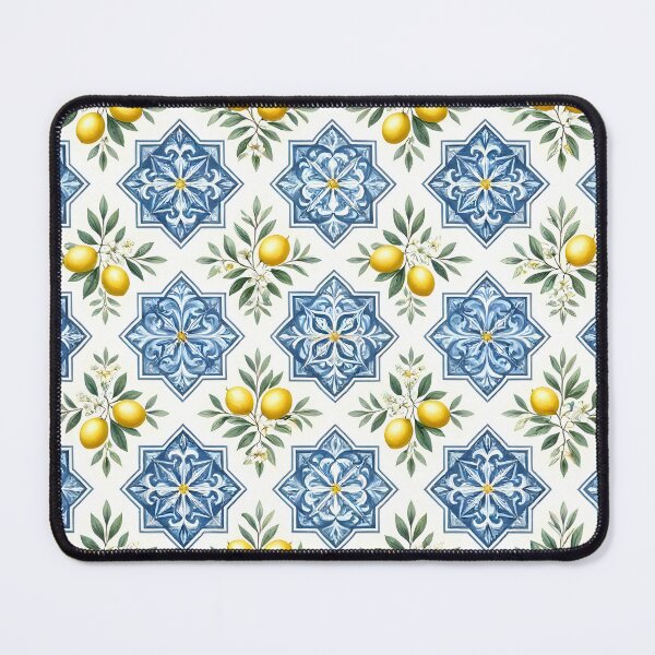 Item preview, Mediterranean Lemon Ceramic Tile Pattern designed and sold by Sybille-Yates.