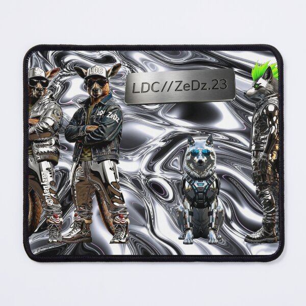 Item preview, Cyberpunk Liquid Chrome Anthropomorphic Mascot Crew designed and sold by LazyDayzCo.