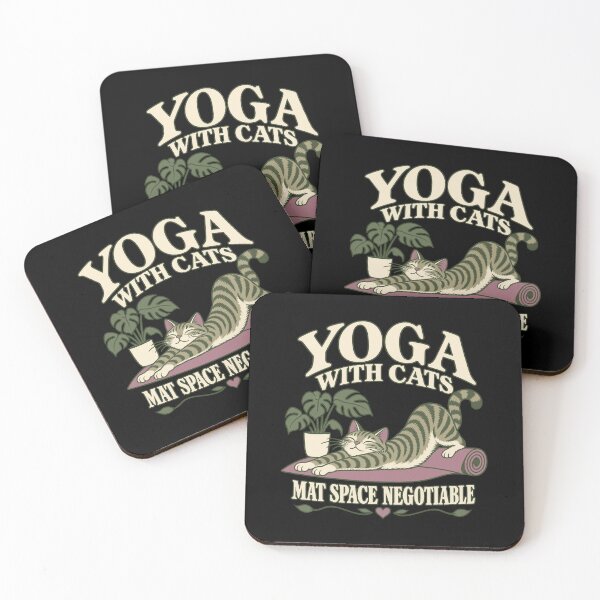 Item preview, Yoga Cat Lover Cat Mom Home Practice Yoga Mat designed and sold by AndreasMei.