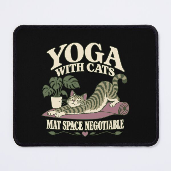 Item preview, Yoga Cat Lover Cat Mom Home Practice Yoga Mat designed and sold by AndreasMei.