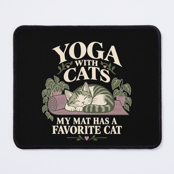 Item preview, Yoga Cat Lover Cat Mom Home Practice Yoga Mat designed and sold by AndreasMei.
