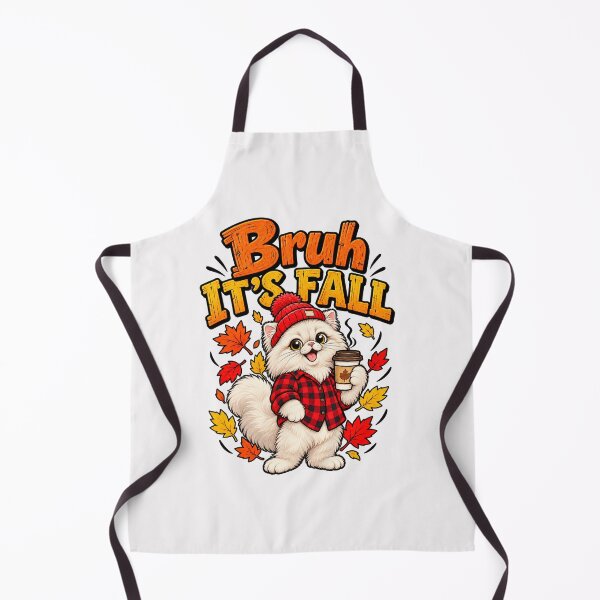 Item preview, Bruh It's Fall Cute Fluffy Cat In Flannel Holding Coffee designed and sold by DYALEEZ-XCR.
