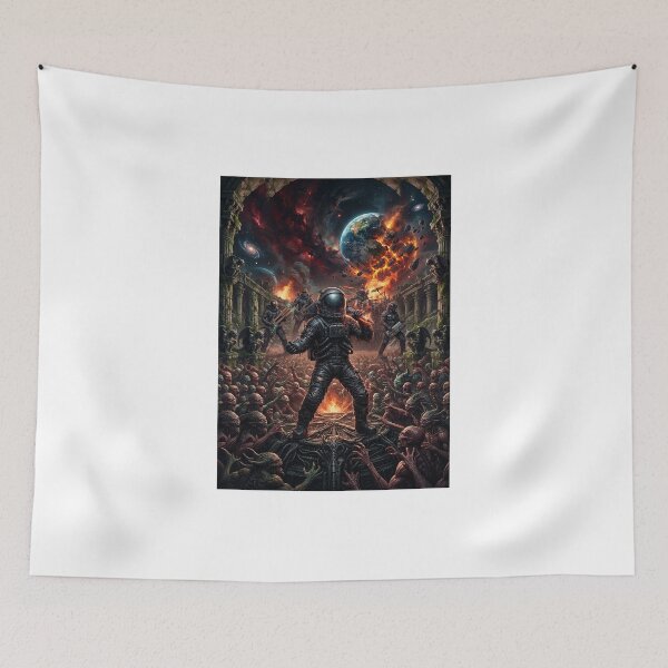 Item preview, Cosmic Metal Band Astronaut Post-Apocalyptic  designed and sold by Rain-Road.